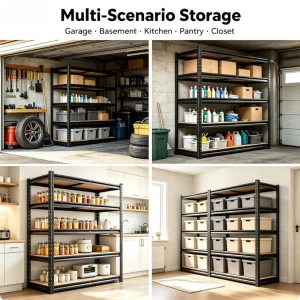 Heavy Duty 5 Tier Adjustable Metal Storage Rack