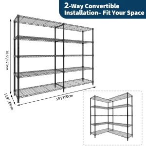 Heavy Duty Metal Storage Shelves 4/5 Tiers