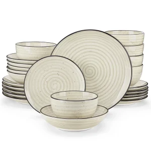 vancasso 24/48 Piece Beige Plates Dinner Sets